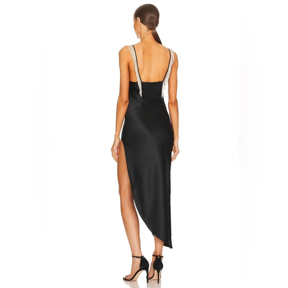 FLEUR DU MAL COWL NECK SLIP WITH PEARL TASSELS - Picture 3 of 8